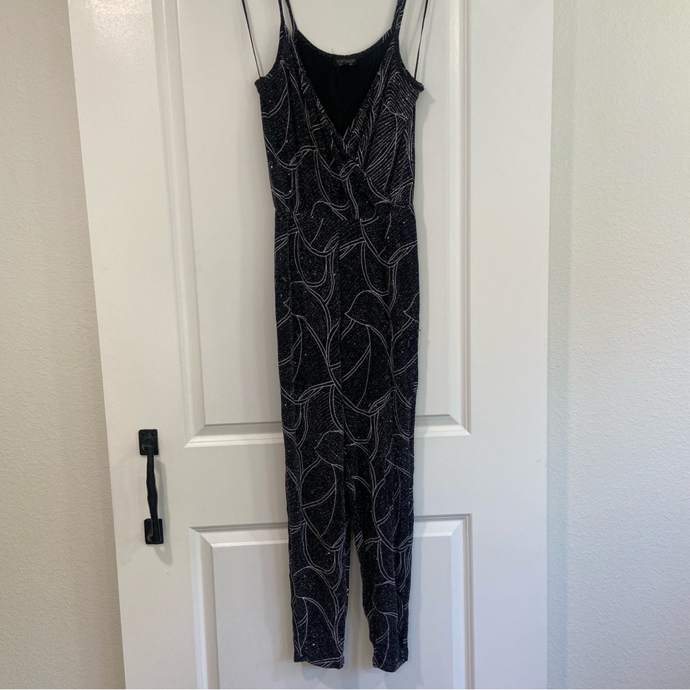TOPSHOP Glitter Jumpsuit